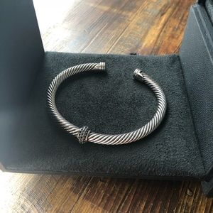 David Yurman 5mm Black diamond cable bracelet